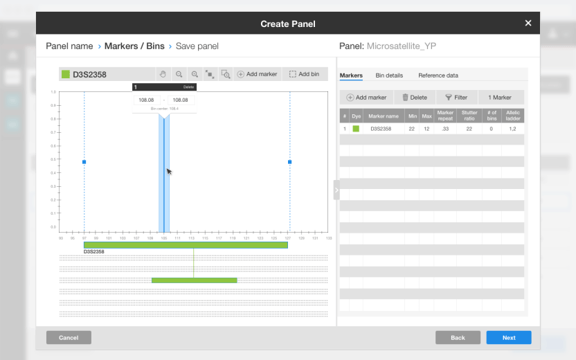 Setup Page - Add Marker Select