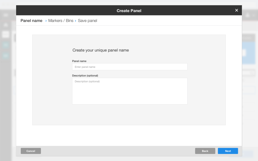 Setup Page - Create Panel Blank